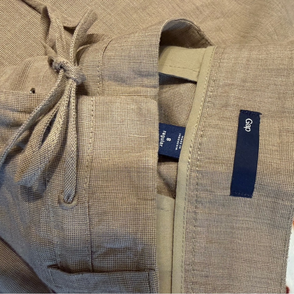 GAP women’s  Drawstring Chinos in Light Tan